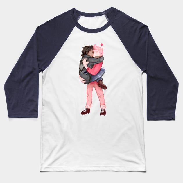 With Gary Prince and Marshall Lee .. it's cuddle time! Adventure Time / Fionna and Cake fan art Baseball T-Shirt by art official sweetener